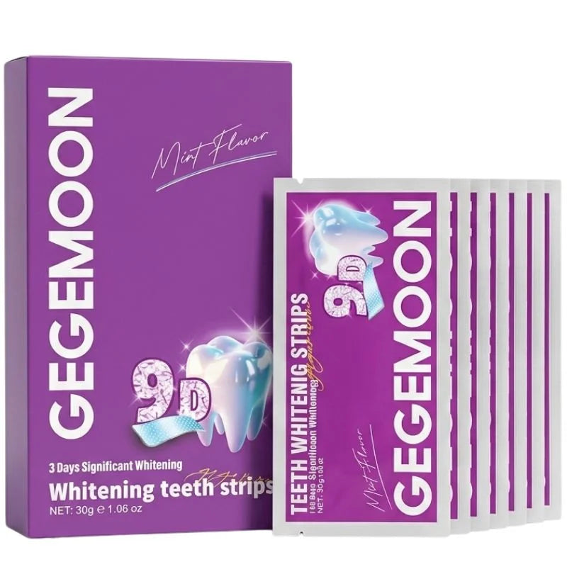 Gegemoon 7D Teeth Whitening Strips | Professional 7-Day Whitening Kit | Enamel Safe | Deep Stain Removal | Mint Flavor | 7 Pairs